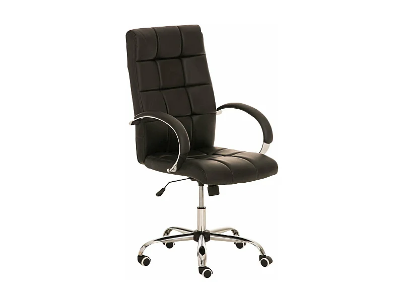 Fauteuil de bureau à cuir noire 51 x 54 x 115 cm BUR10009