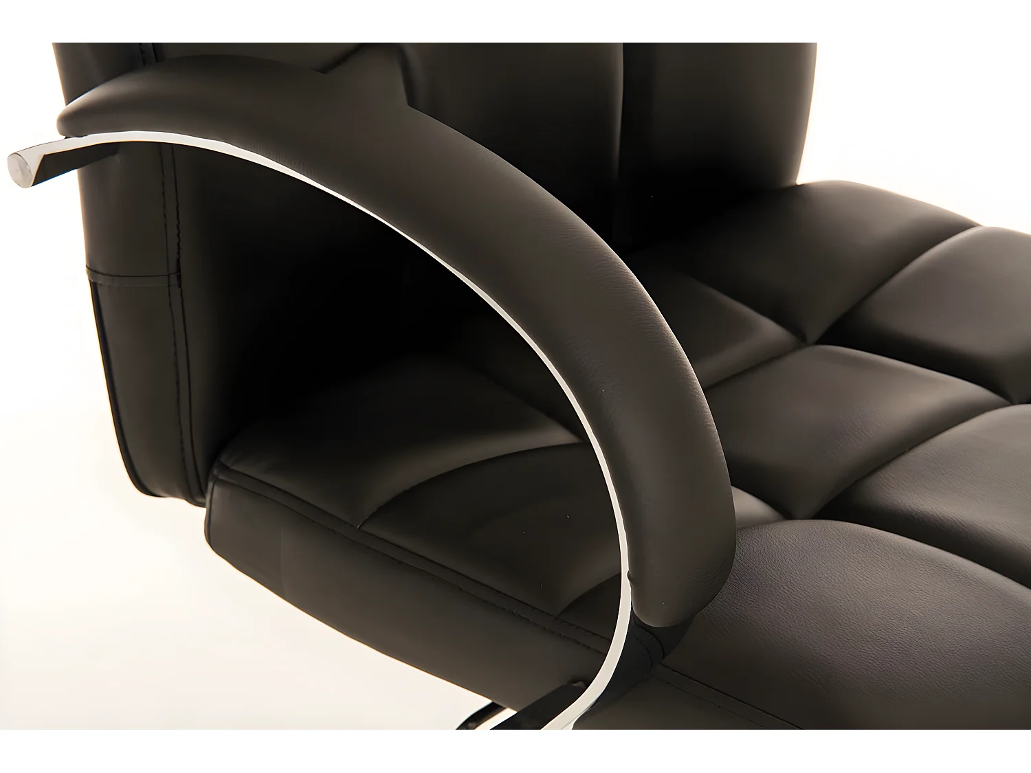 Fauteuil de bureau à cuir noire 51 x 54 x 115 cm BUR10009