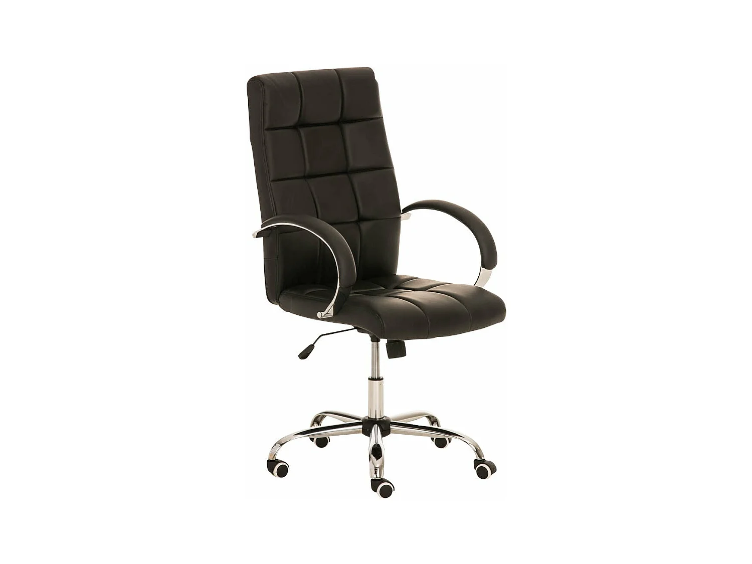 Fauteuil de bureau à cuir noire 51 x 54 x 115 cm BUR10009