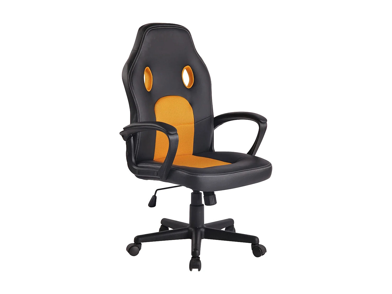 Fauteuil de bureau design jaune 61 x 59 x 116 cm BUR10486