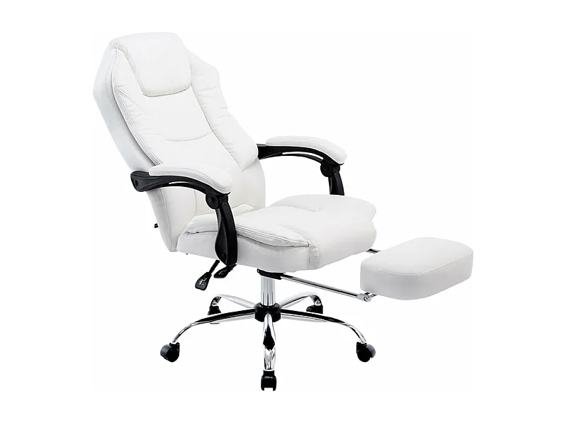 Fauteuil de bureau ergonomique blanche 67 x 64 x 124 cm BUR10378