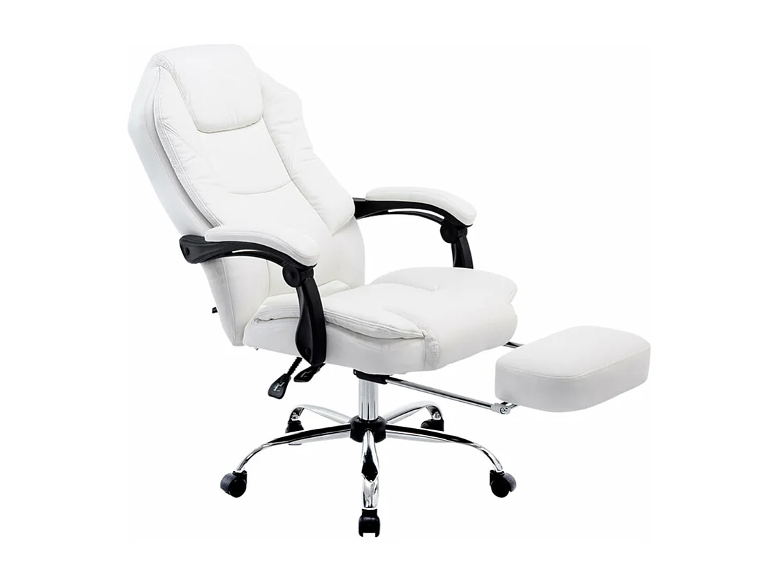 Fauteuil de bureau ergonomique blanche 67 x 64 x 124 cm BUR10378
