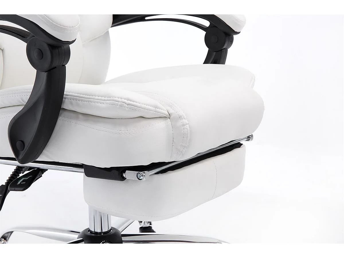 Fauteuil de bureau ergonomique blanche 67 x 64 x 124 cm BUR10378