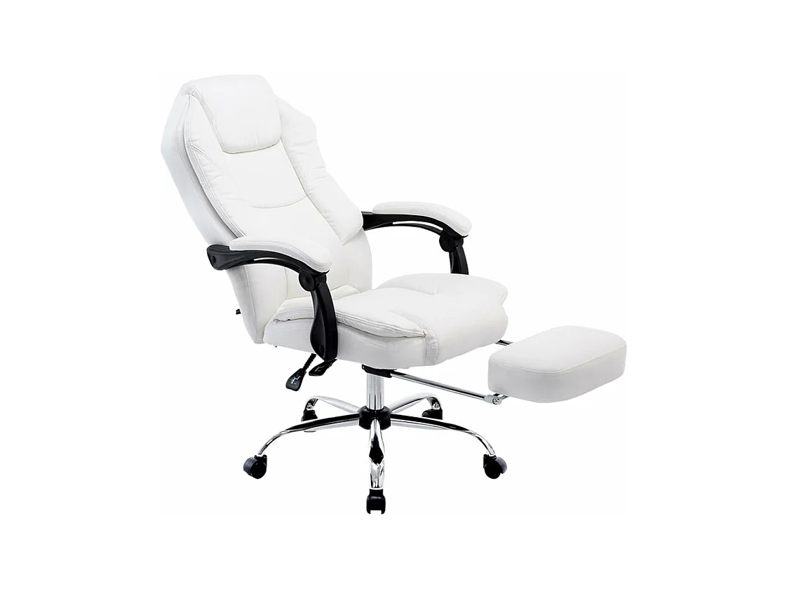 Fauteuil de bureau ergonomique blanche 67 x 64 x 124 cm BUR10378