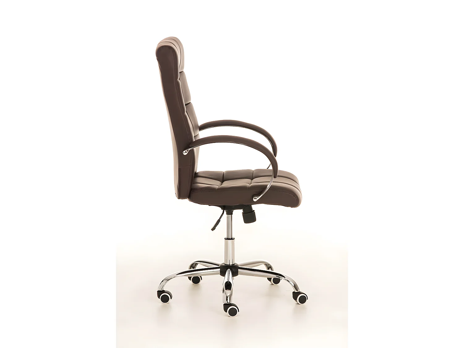 Fauteuil de bureau à cuir marron 51 x 54 x 115 cm BUR10011