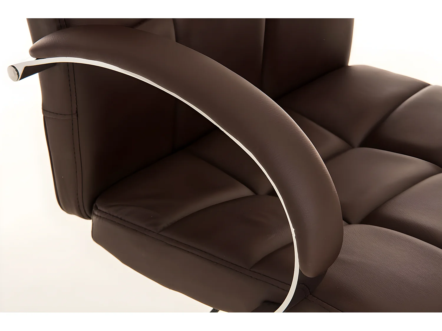 Fauteuil de bureau à cuir marron 51 x 54 x 115 cm BUR10011