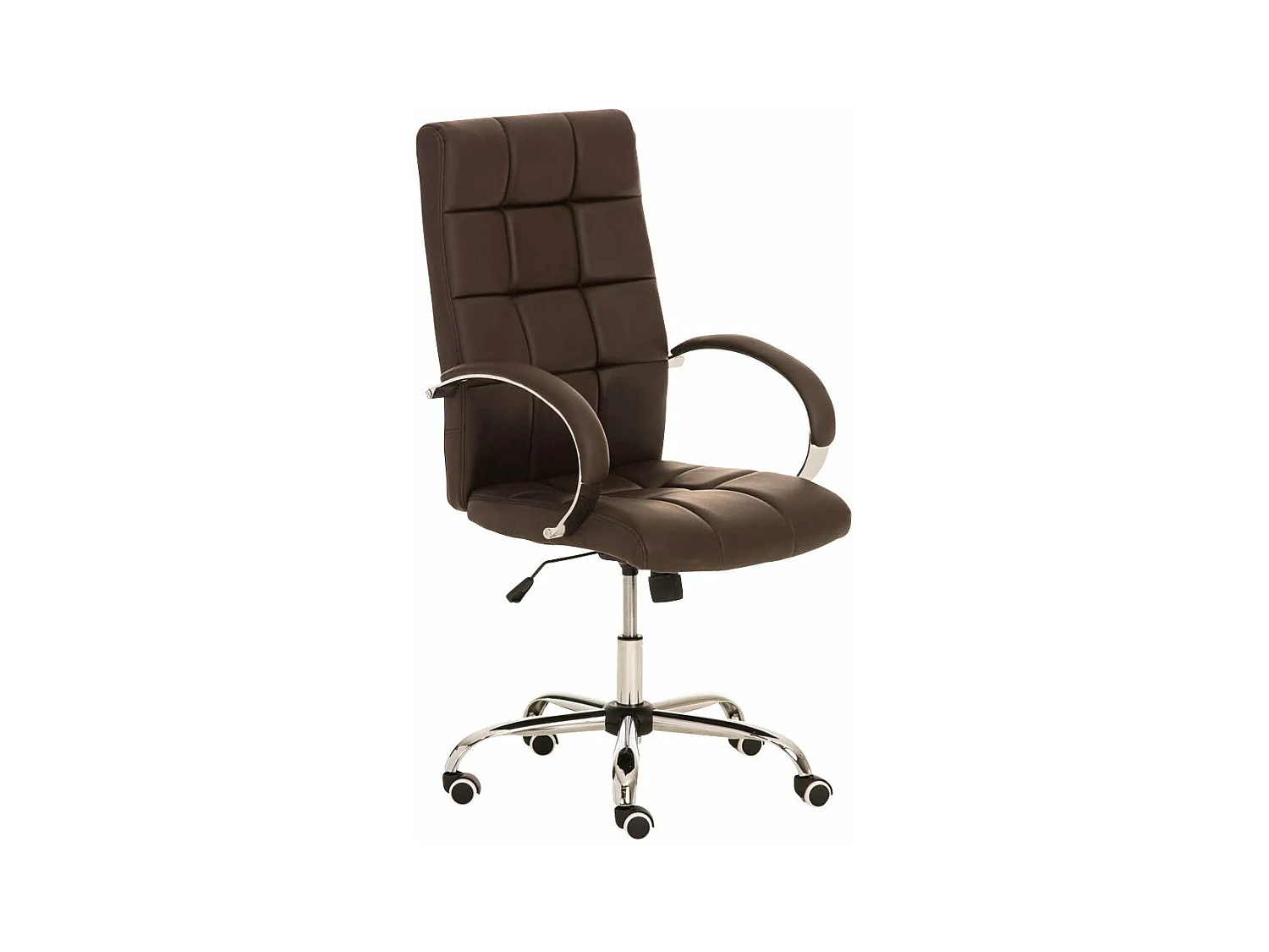 Fauteuil de bureau à cuir marron 51 x 54 x 115 cm BUR10011