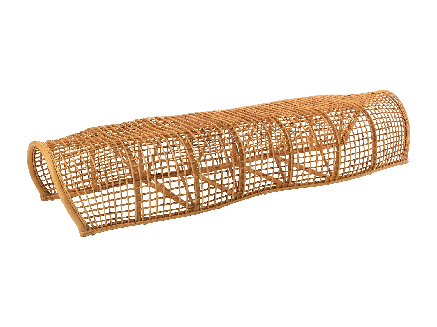 Banc Design en Rotin "Roni" 200cm Naturel