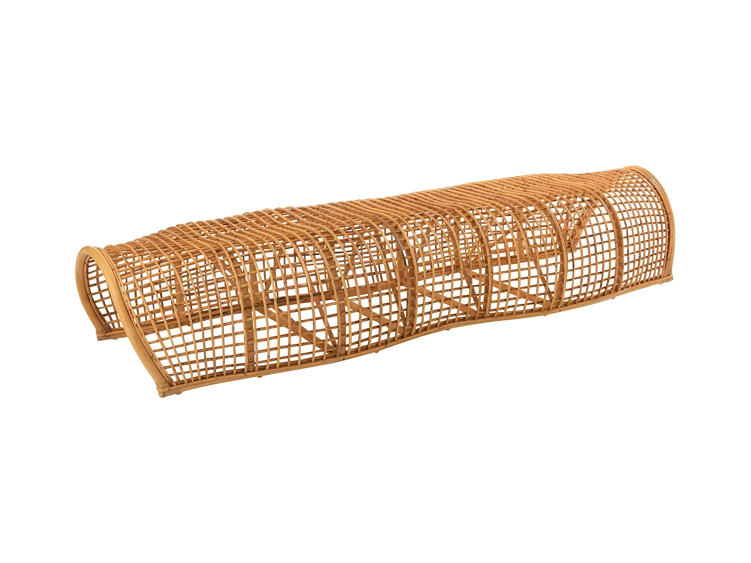 Banc Design en Rotin "Roni" 200cm Naturel