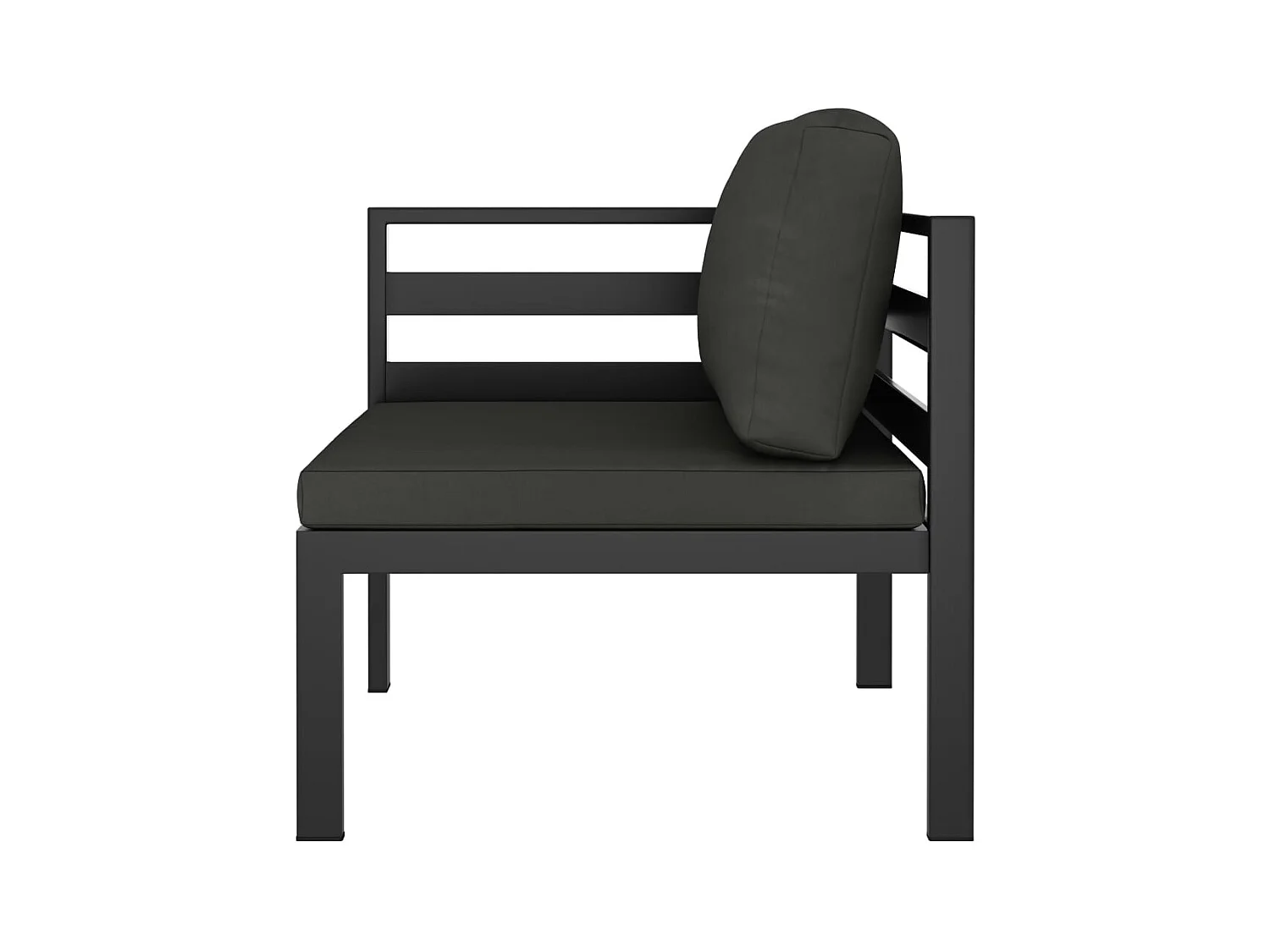 Salon de jardin 9 pcs avec coussins Aluminium Anthracite