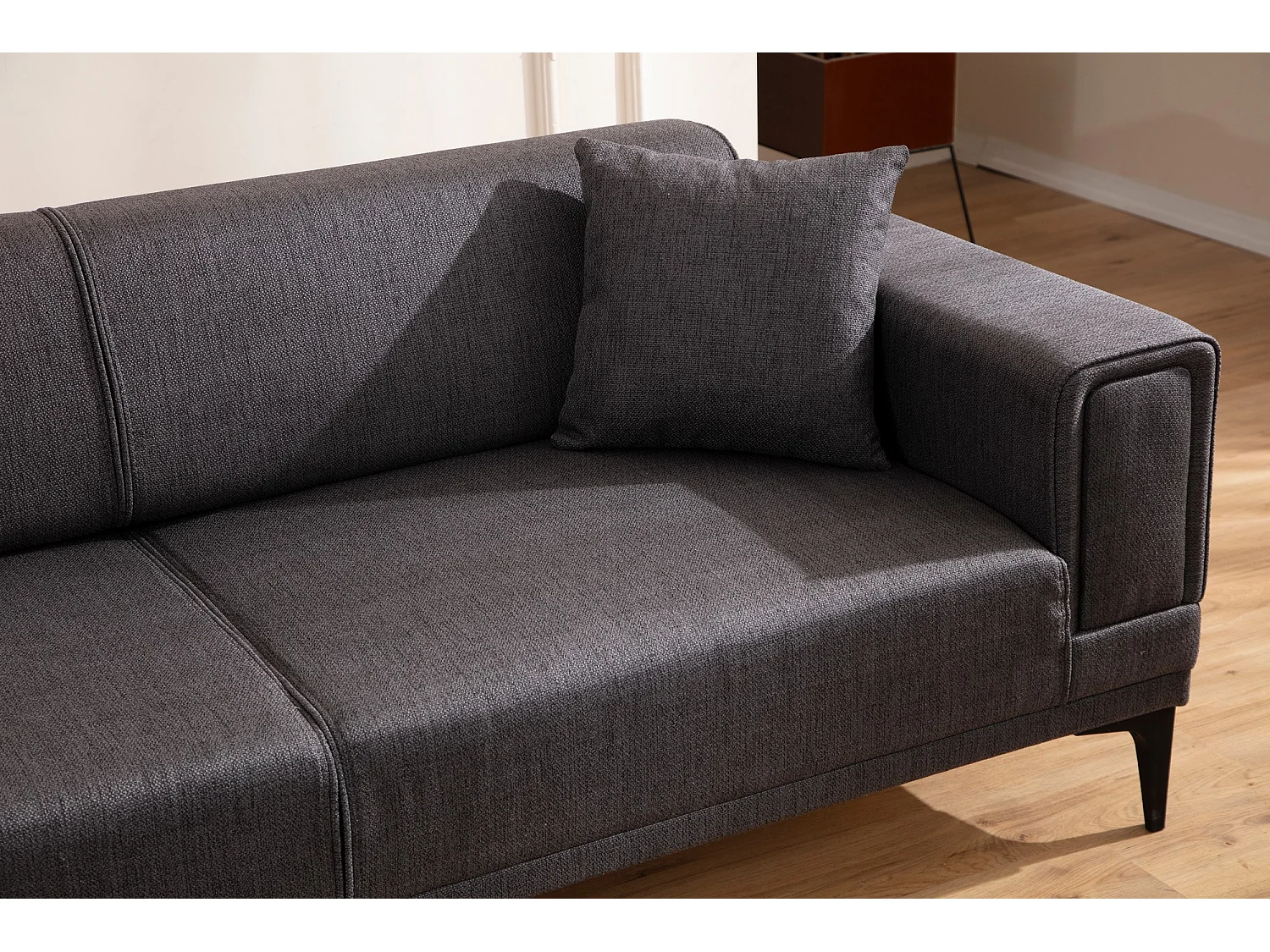 Canapé 3 places convertible Vertice Tissu toile Gris foncé