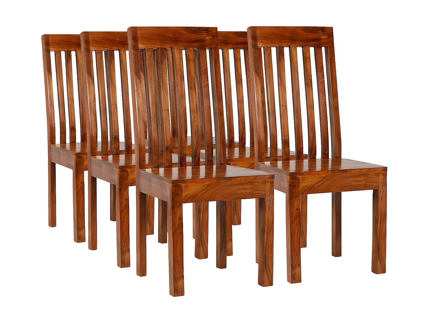 Table à manger rectangulaire et 6 chaises bois de manguier Barina