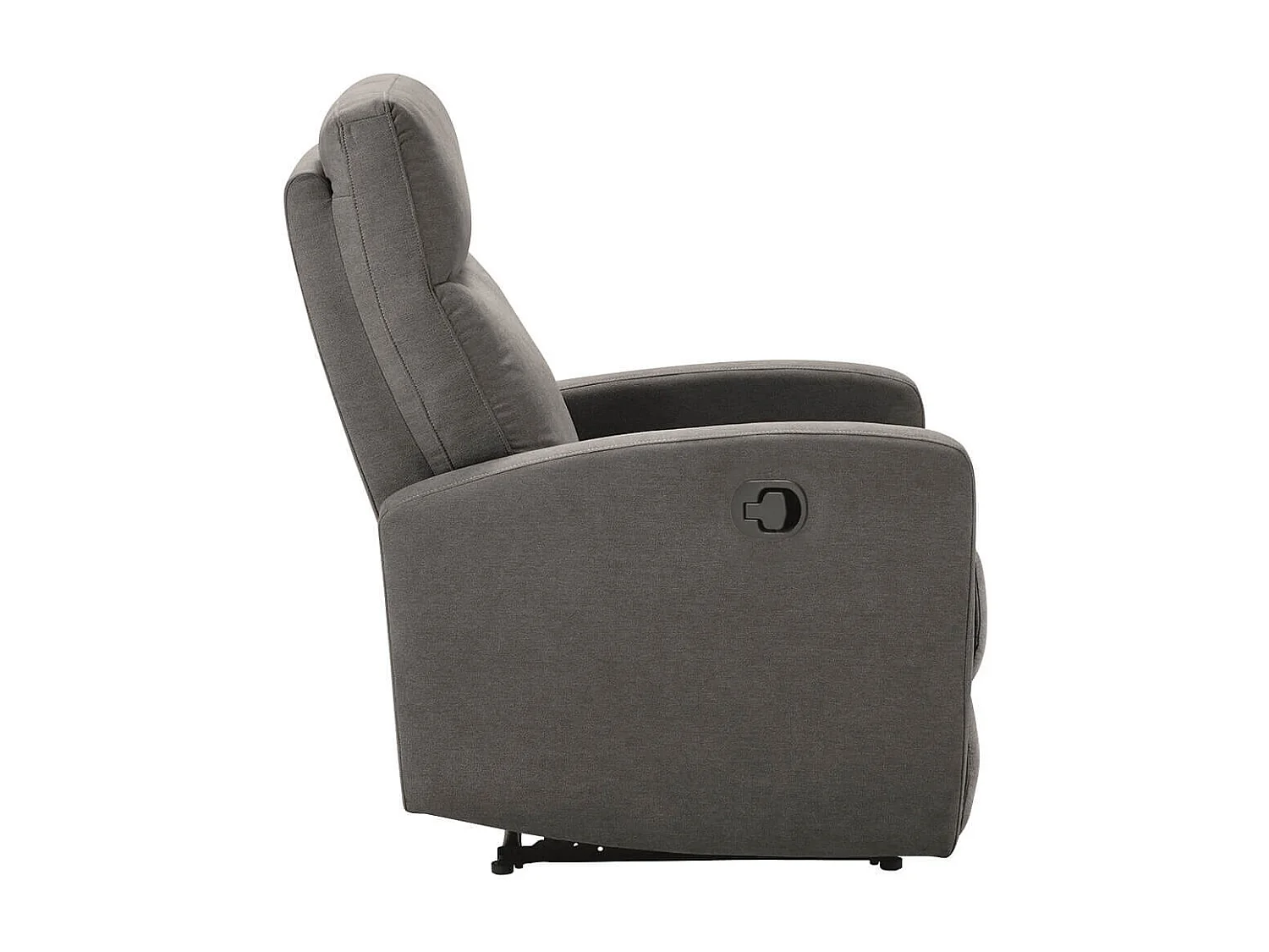 LERIDA - Fauteuil Relax Manuel Tissu Gris Foncé