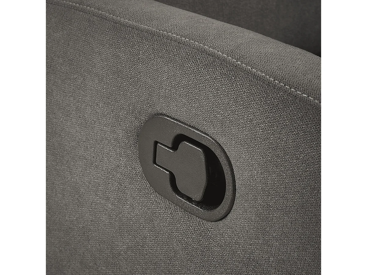 LERIDA - Fauteuil Relax Manuel Tissu Gris Foncé