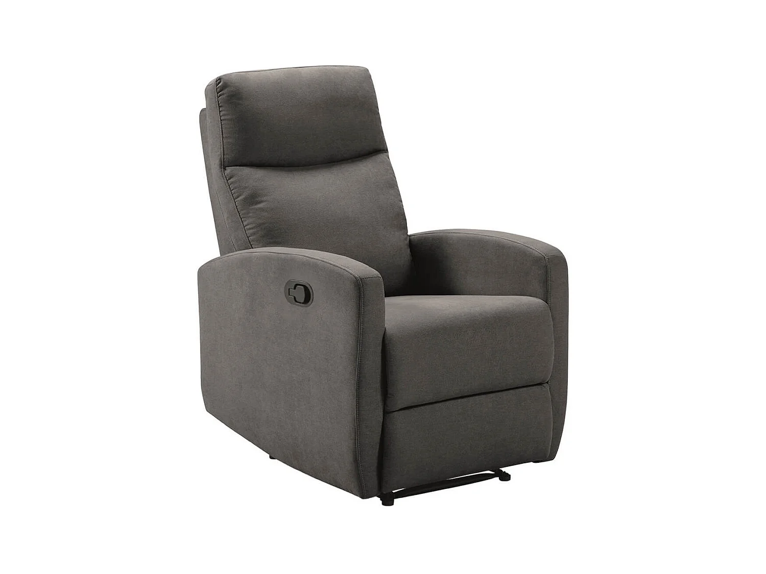 LERIDA - Fauteuil Relax Manuel Tissu Gris Foncé
