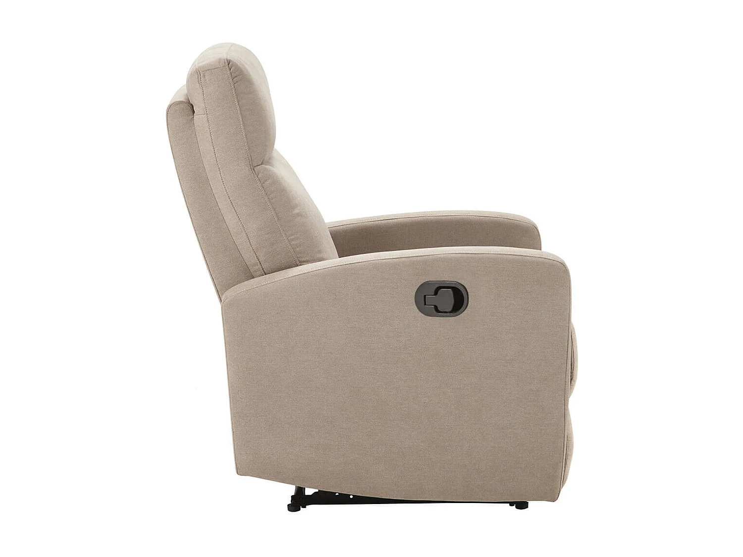 LERIDA - Fauteuil Relax Manuel Tissu Beige