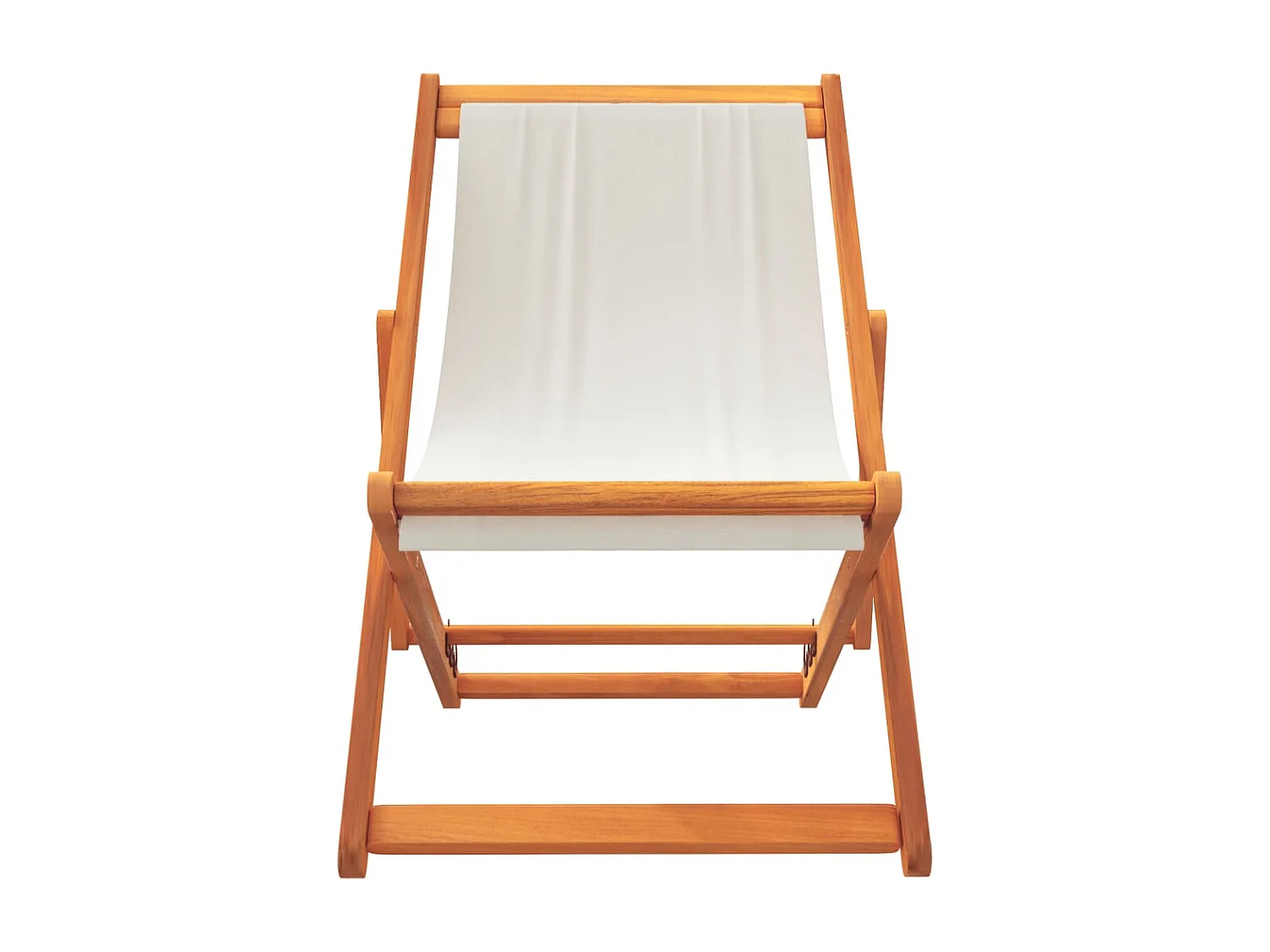 Chaises de plage pliables lot de 2 blanc crème tissu