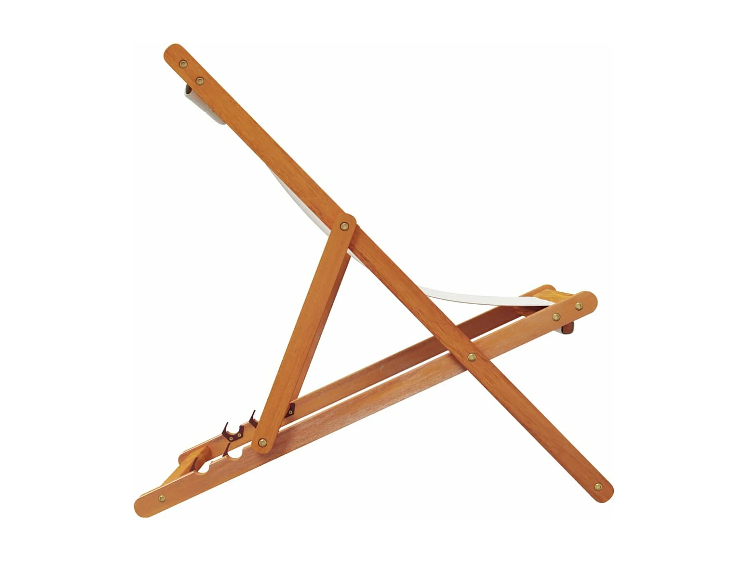 Chaises de plage pliables lot de 2 blanc crème tissu