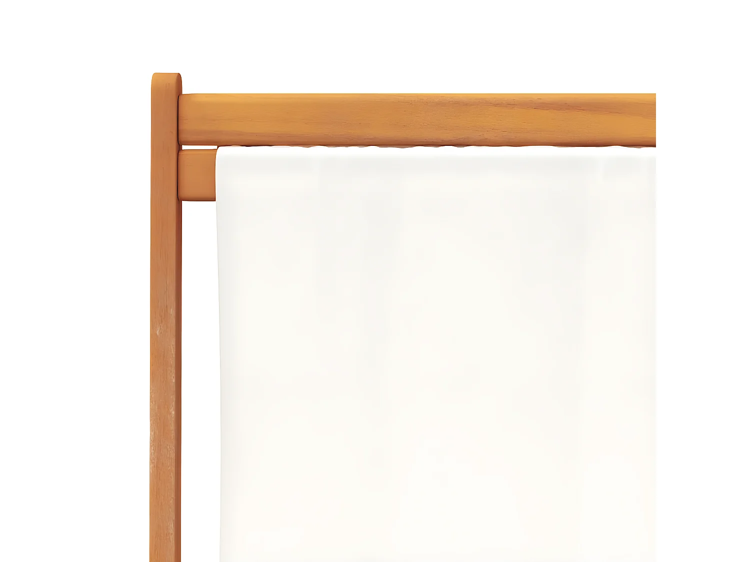 Chaises de plage pliables lot de 2 blanc crème tissu