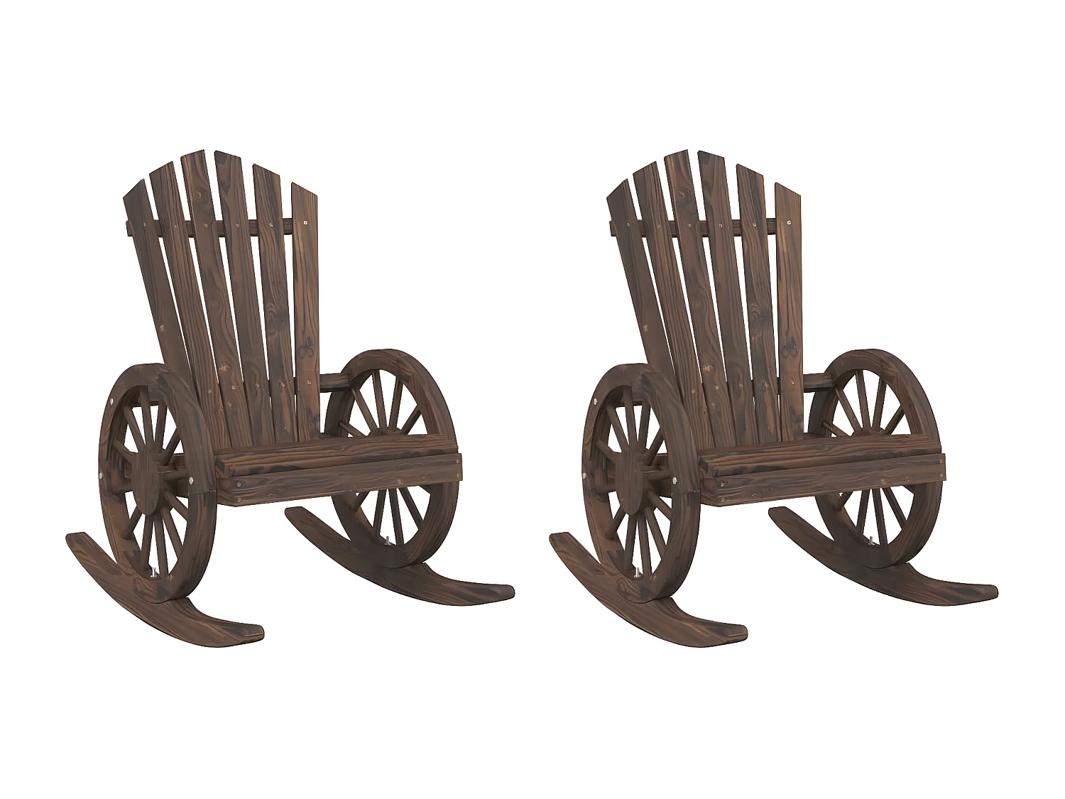 Chaises à bascule Adirondack 2 pcs bois de sapin massif