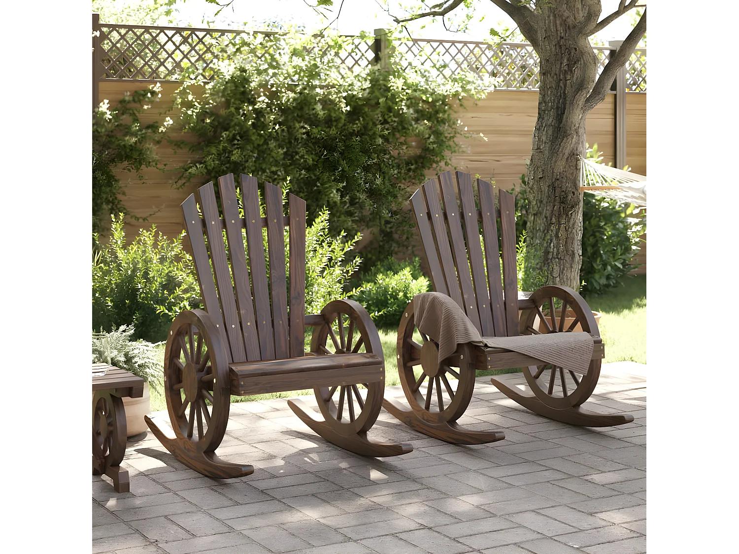 Chaises à bascule Adirondack 2 pcs bois de sapin massif