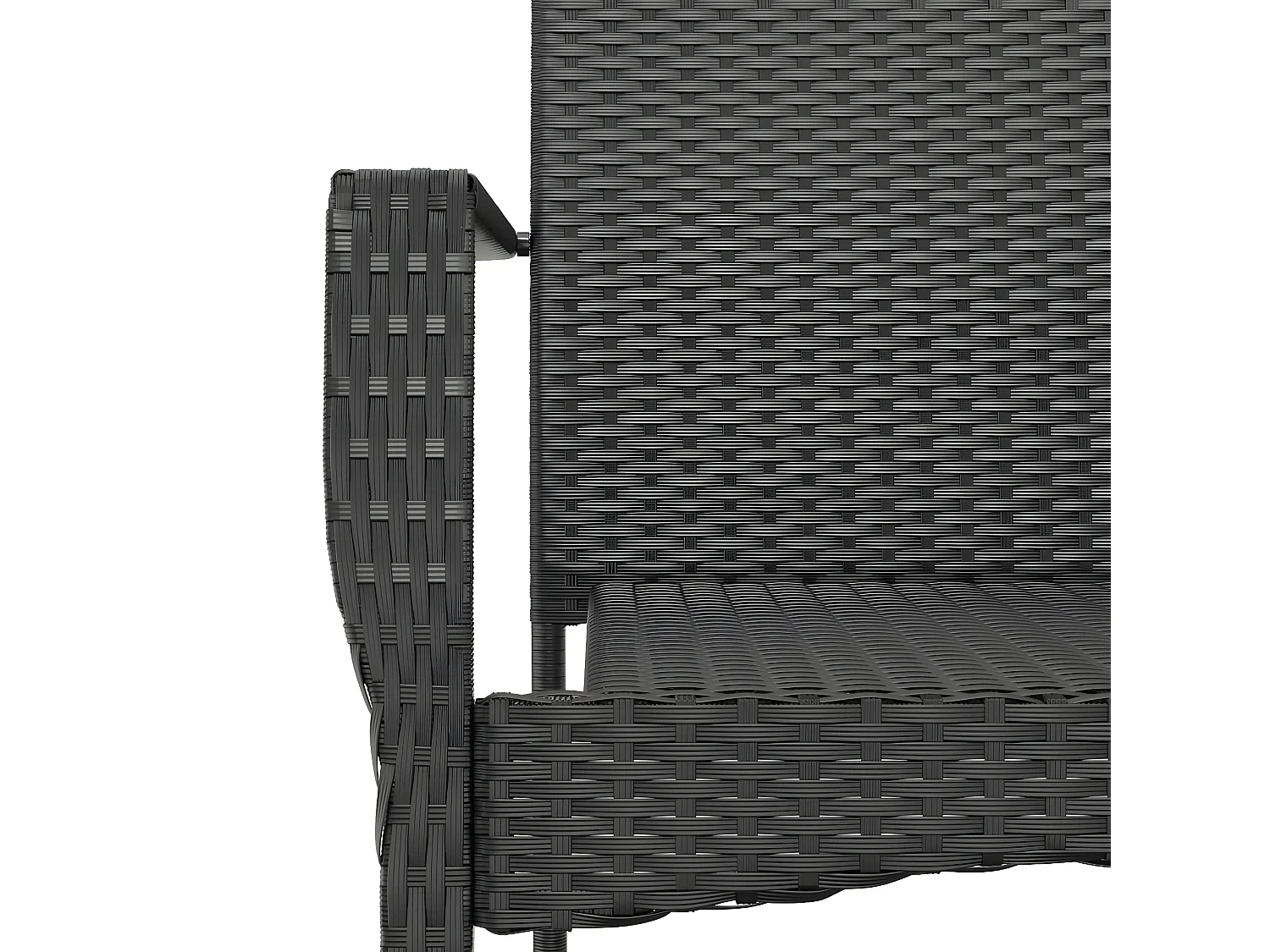 Chaises de jardin 2 pcs avec coussins Résine tressée Noir