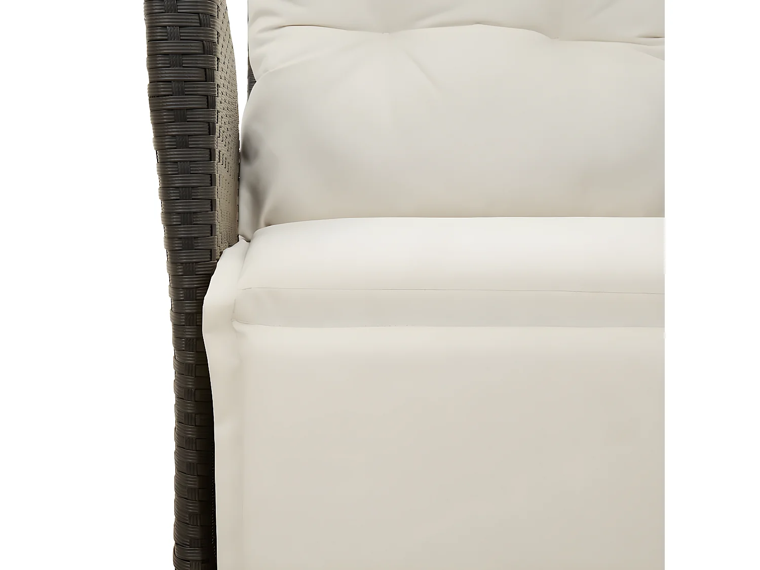 Chaises inclinables de jardin lot de 2 repose-pied noir rotin