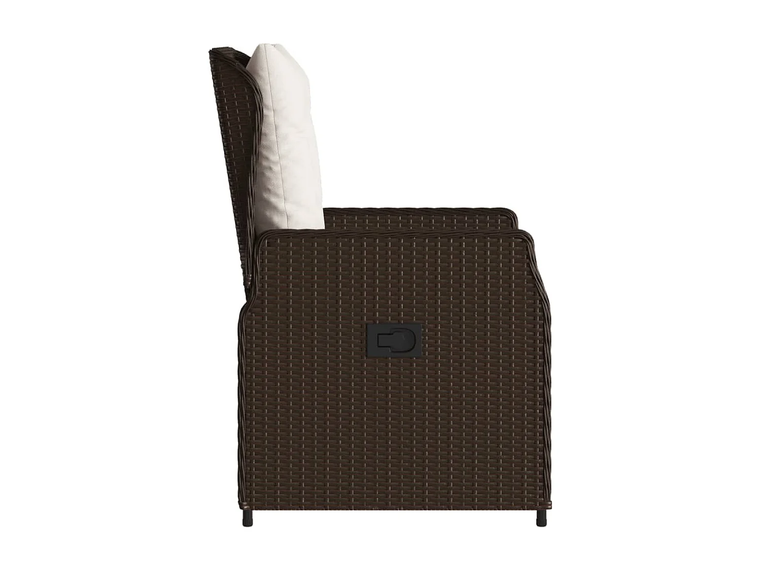 Chaises inclinables de jardin lot de 2 marron résine tressée