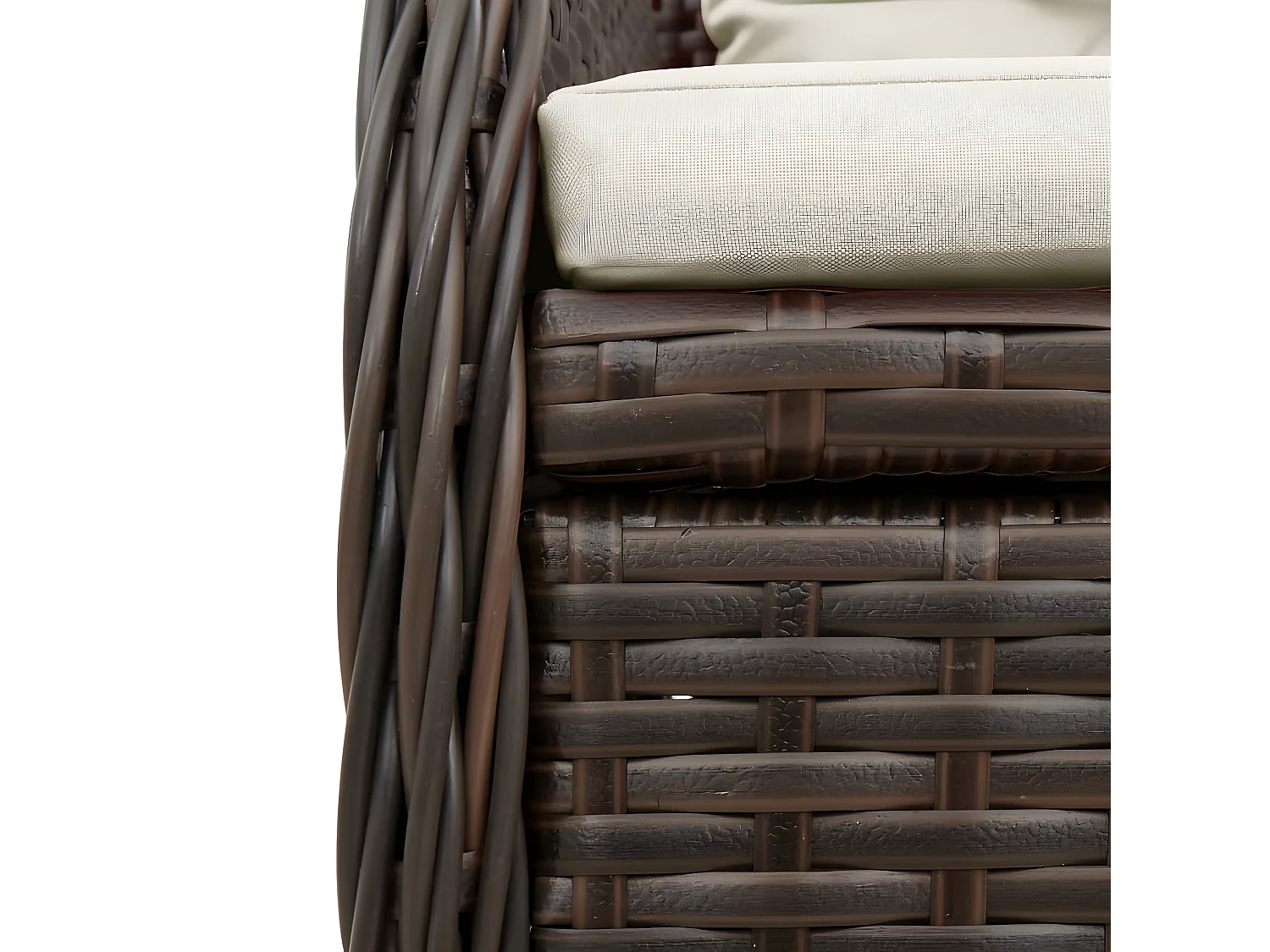 Chaises inclinables de jardin lot de 2 marron résine tressée