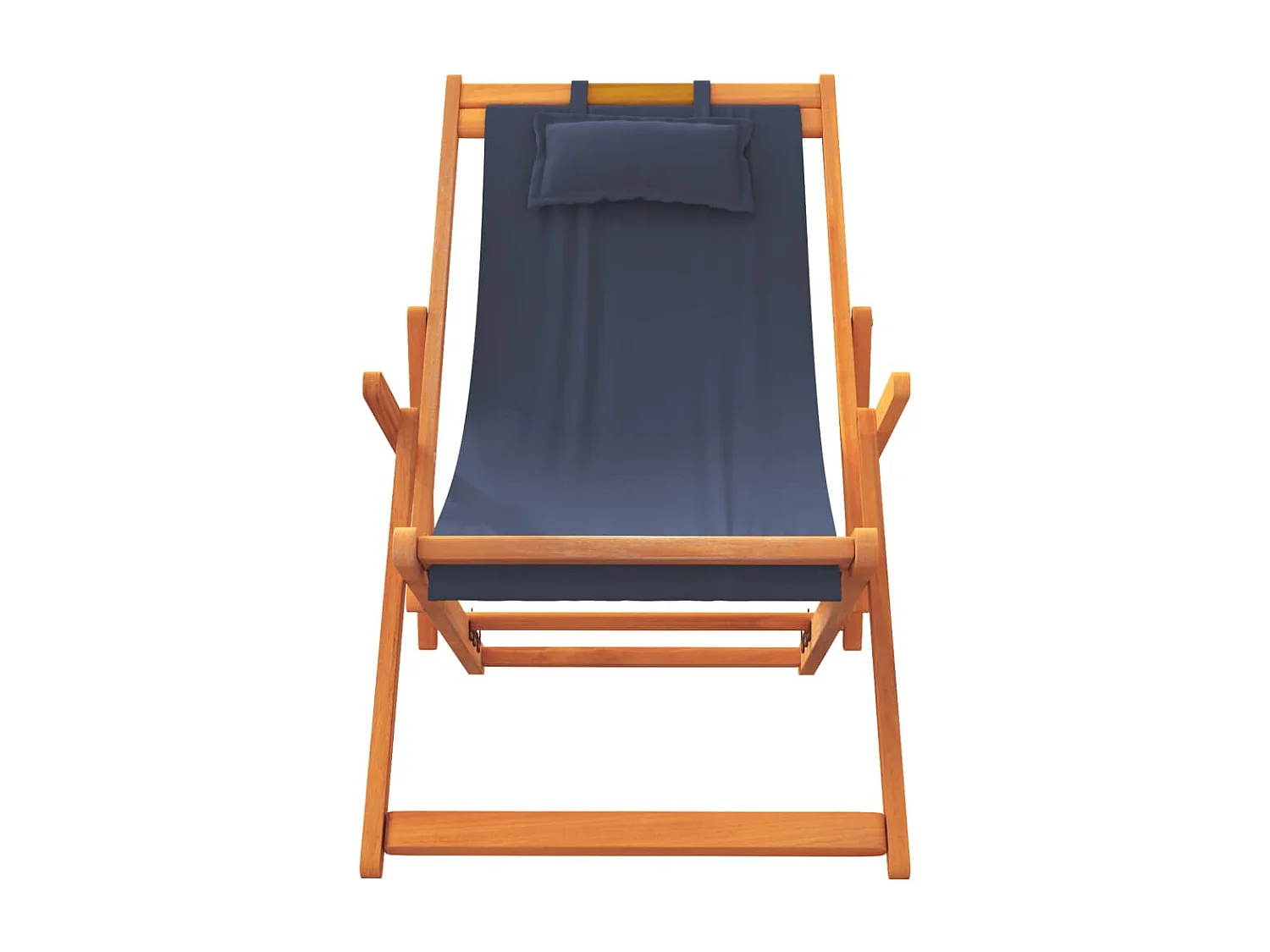 Chaises de plage pliables lot de 2 bleu tissu