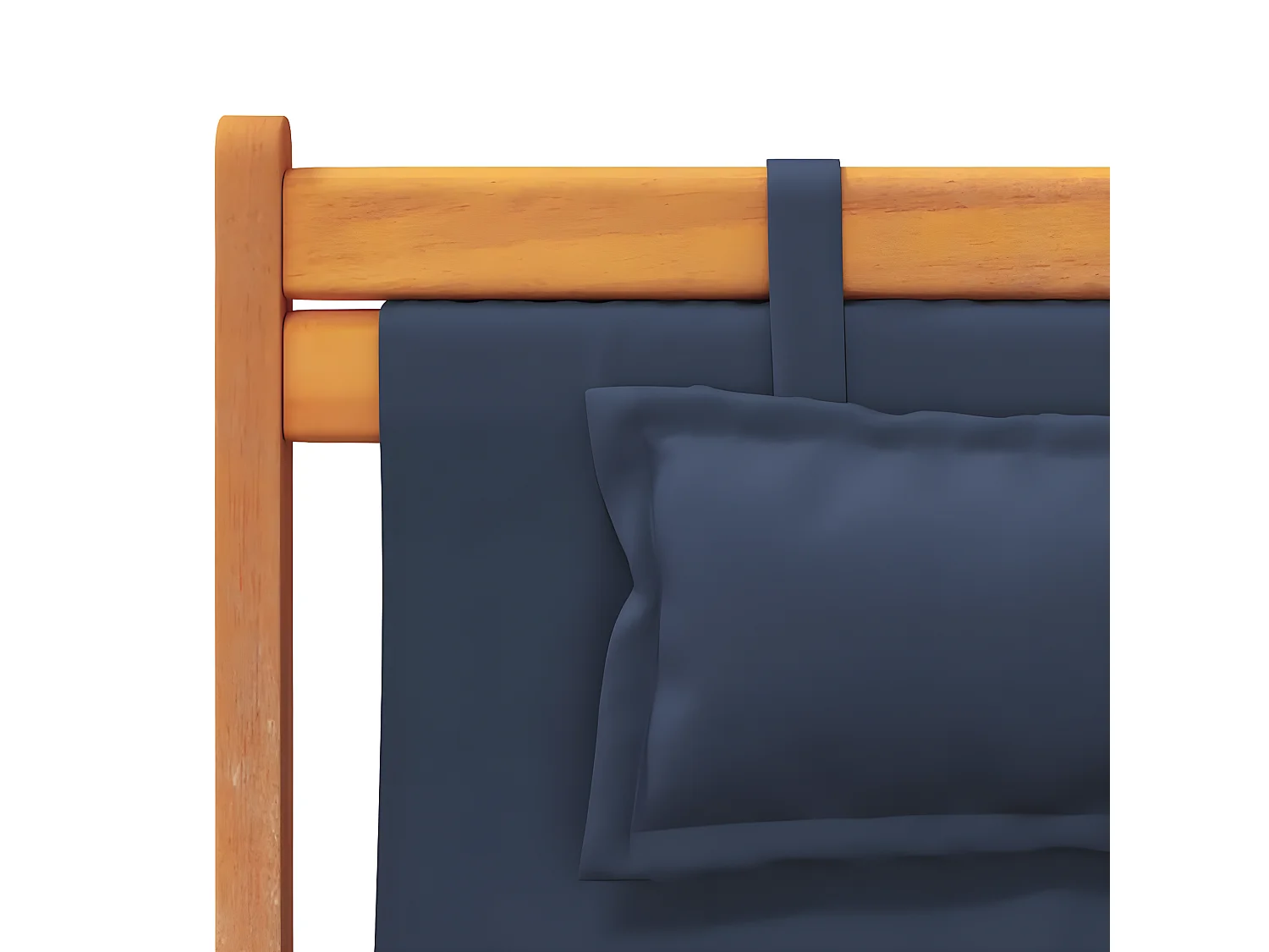 Chaises de plage pliables lot de 2 bleu tissu