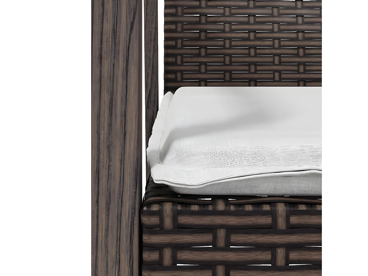 Chaises de jardin coussins lot de 4 marron 56,5x57x83 rotin