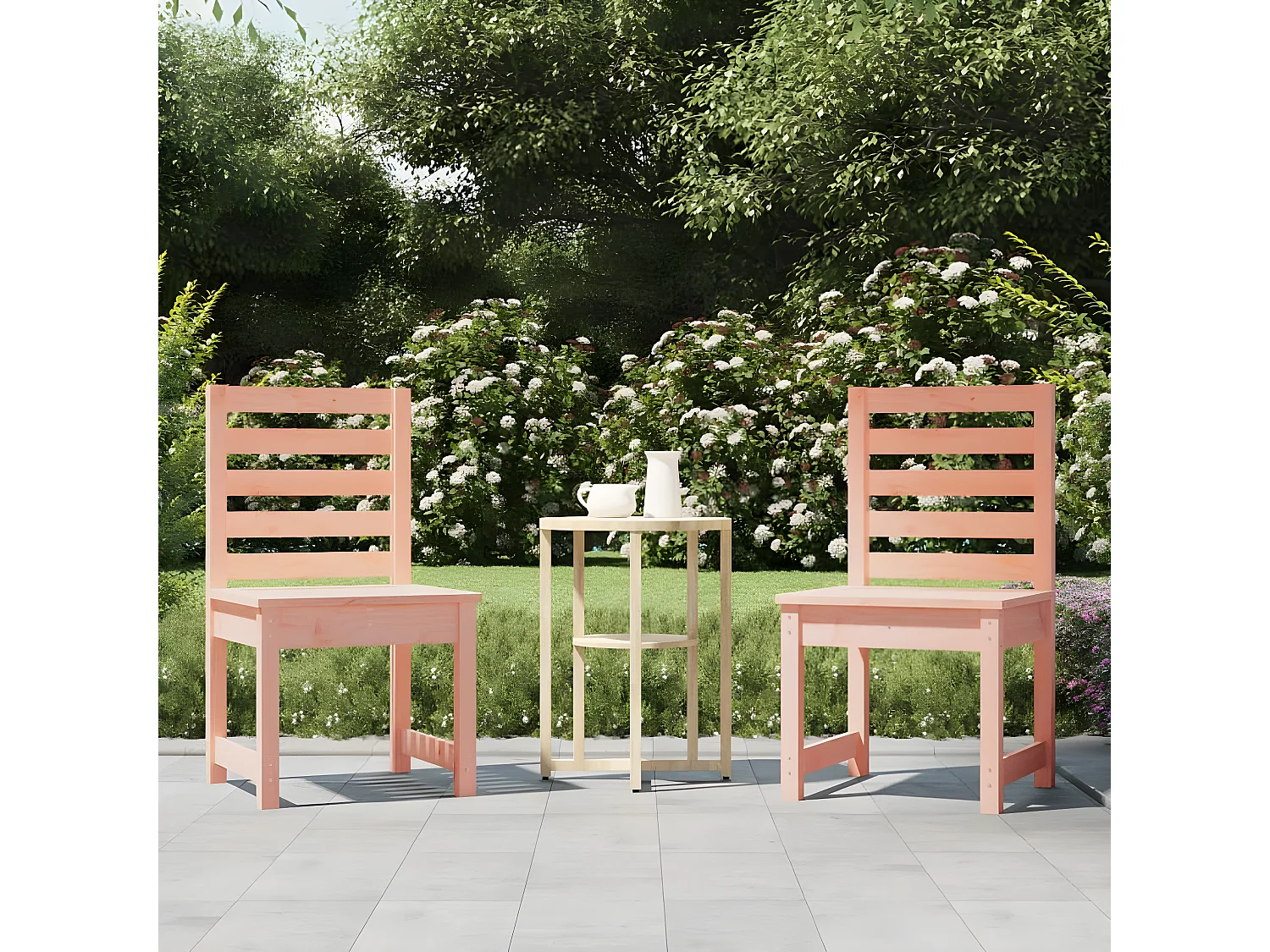 Chaises de jardin 2 pcs 40,5x48x91,5 bois massif de douglas