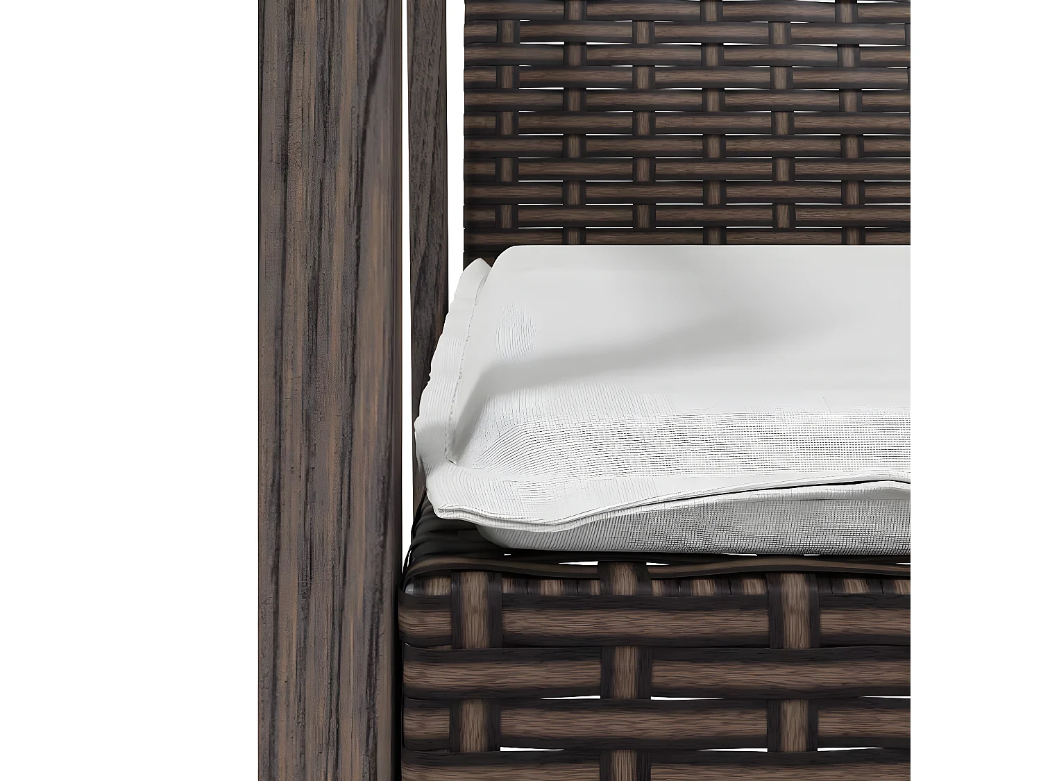 Chaises de jardin coussins lot de 2 marron 56,5x57x83 rotin