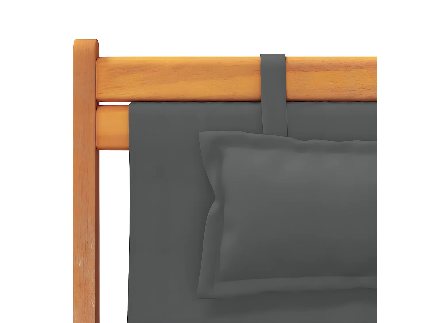 Chaises de plage pliables lot de 2 gris tissu