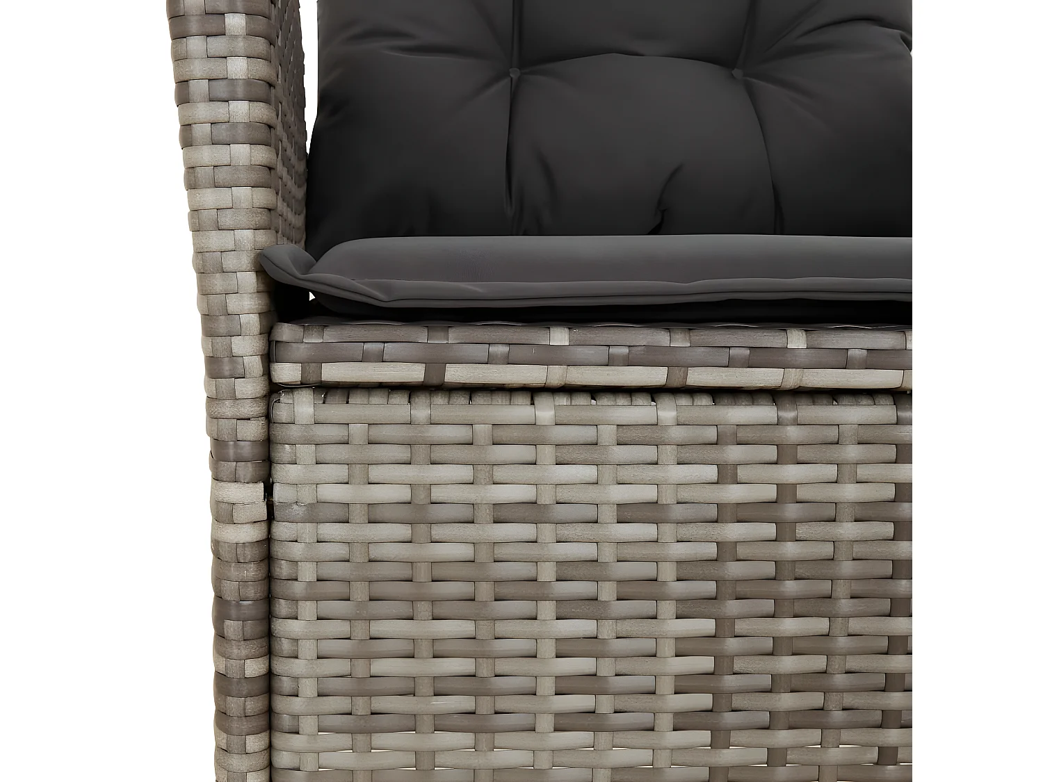 vidaXL Sillones reclinable jardín y cojines 2 uds ratán sintético gris