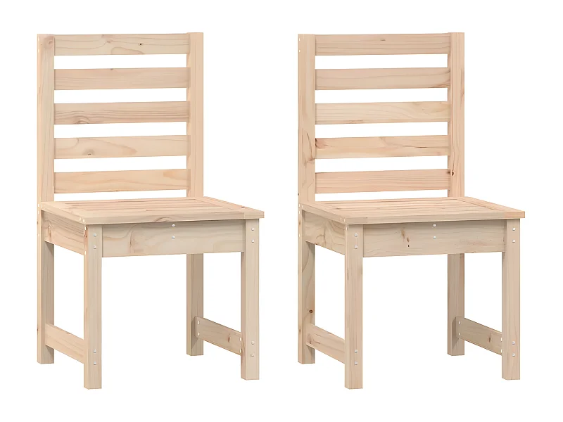 Chaises de jardin 2 pcs 40,5x48x91,5 bois massif de pin