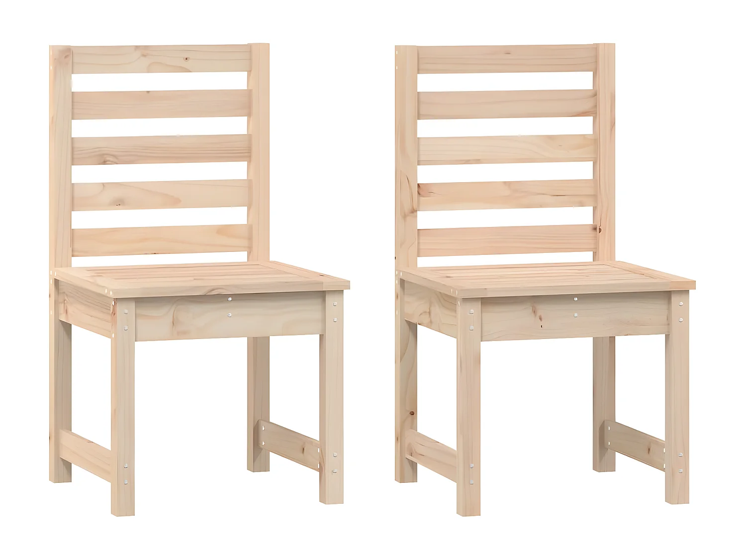 Chaises de jardin 2 pcs 40,5x48x91,5 bois massif de pin