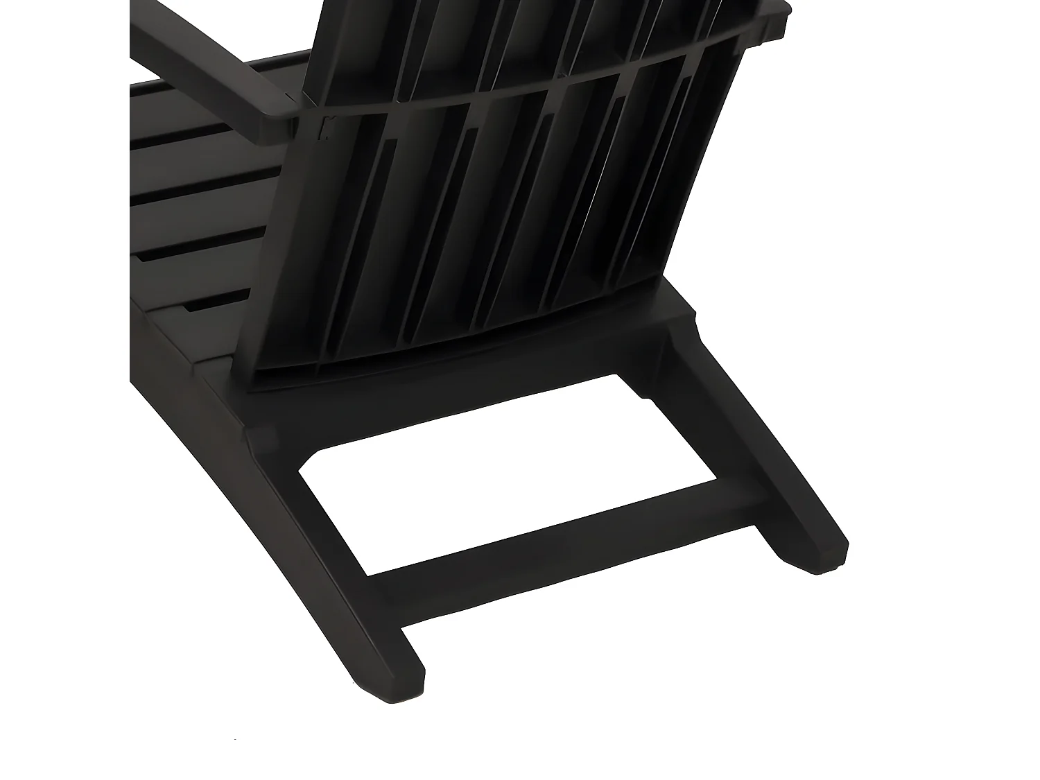 Chaises de jardin Adirondack lot de 2 noir polypropylène