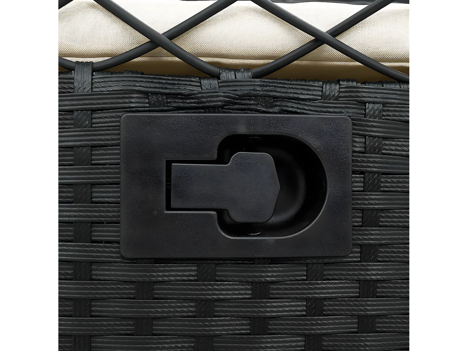 Chaises inclinables de jardin lot de 2 noir résine tressée