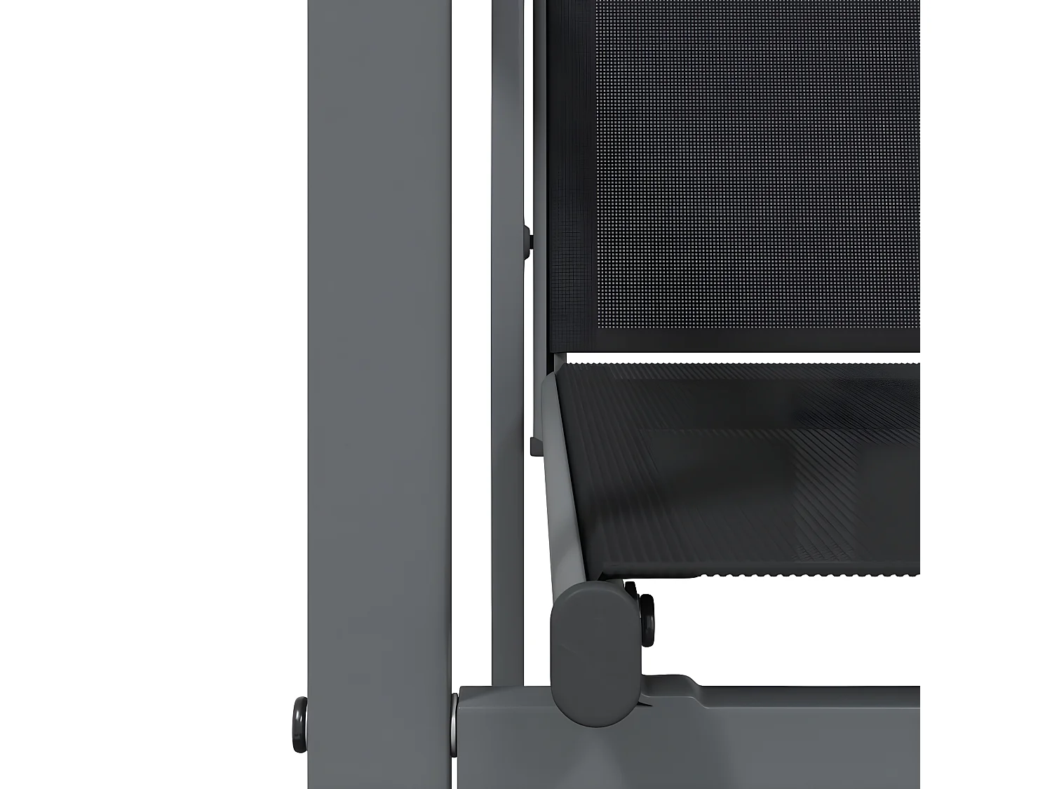 Chaises de jardin lot de 6 noir 55x61,5x90 textilène et acier