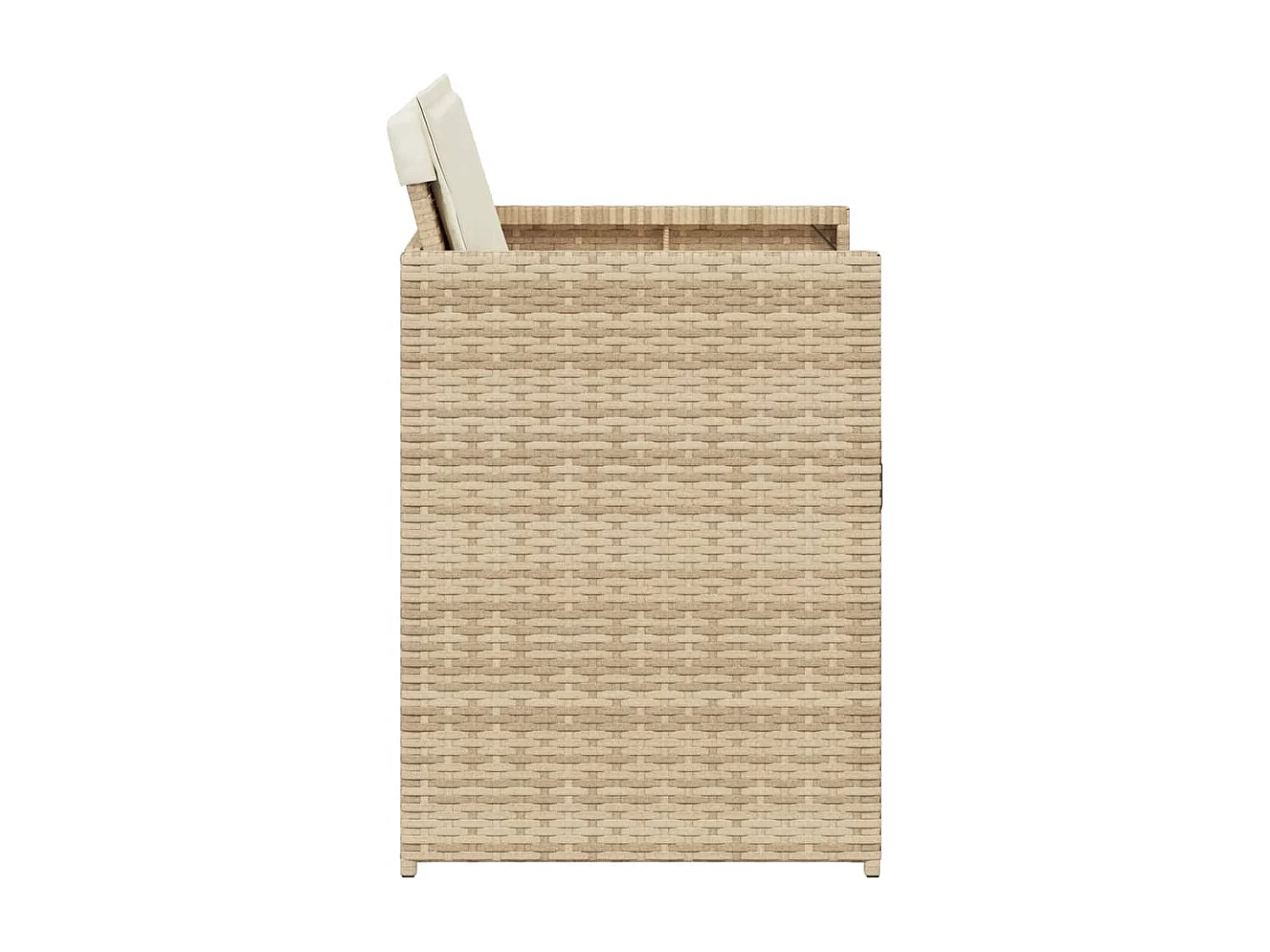 Chaises de jardin avec coussins lot de 4 beige résine tressée