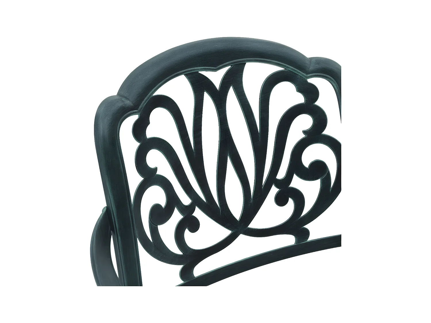 Chaises de jardin lot de 2 vert aluminium coulé