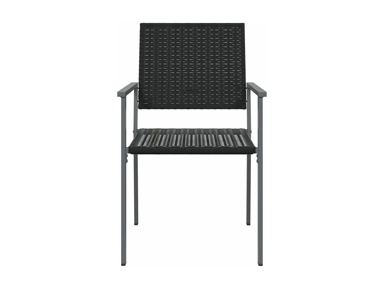 Chaises de jardin lot de 6 noir 54x62,5x89 résine tressée