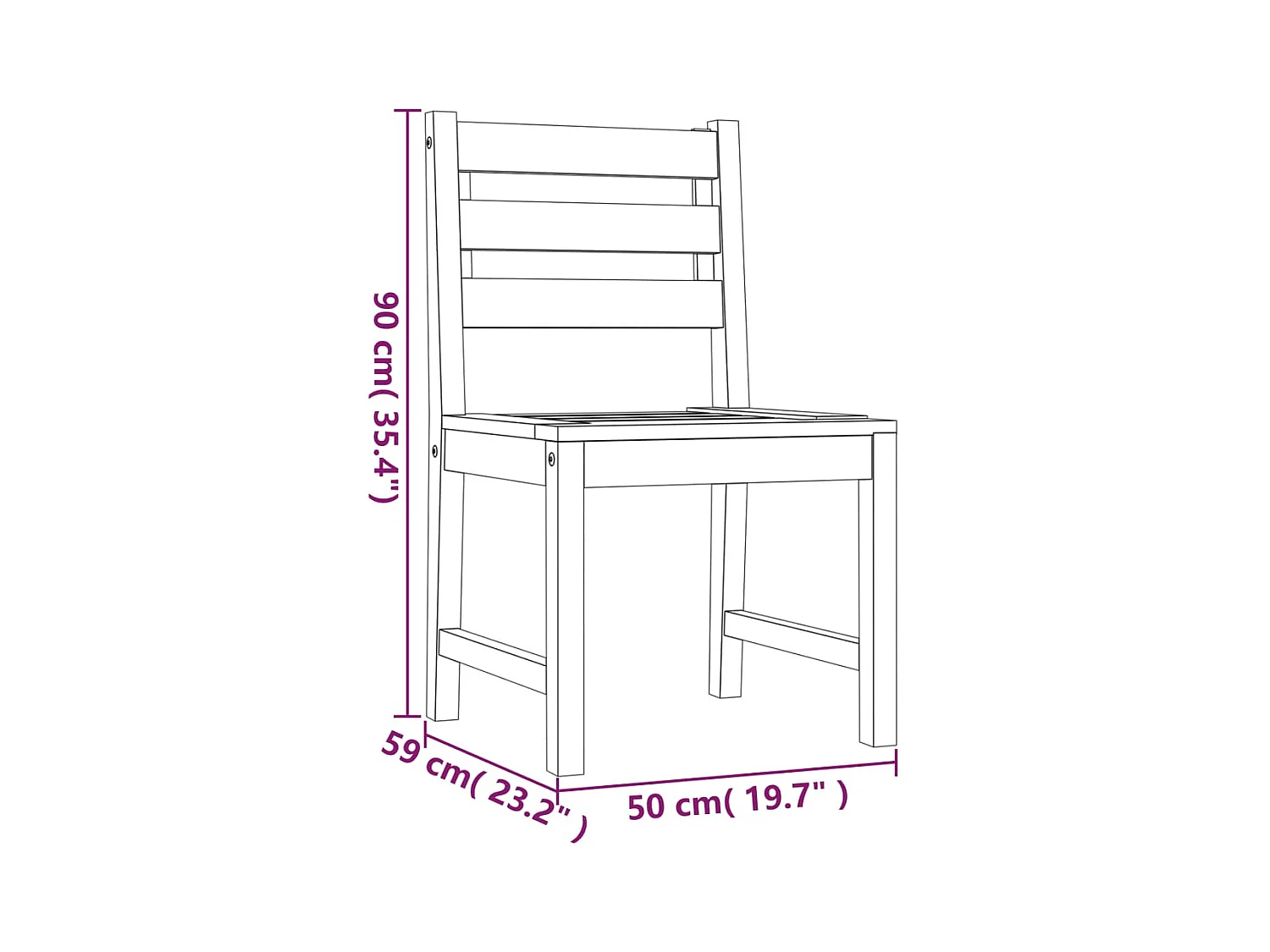 Chaises de jardin lot de 6 Bois de teck solide