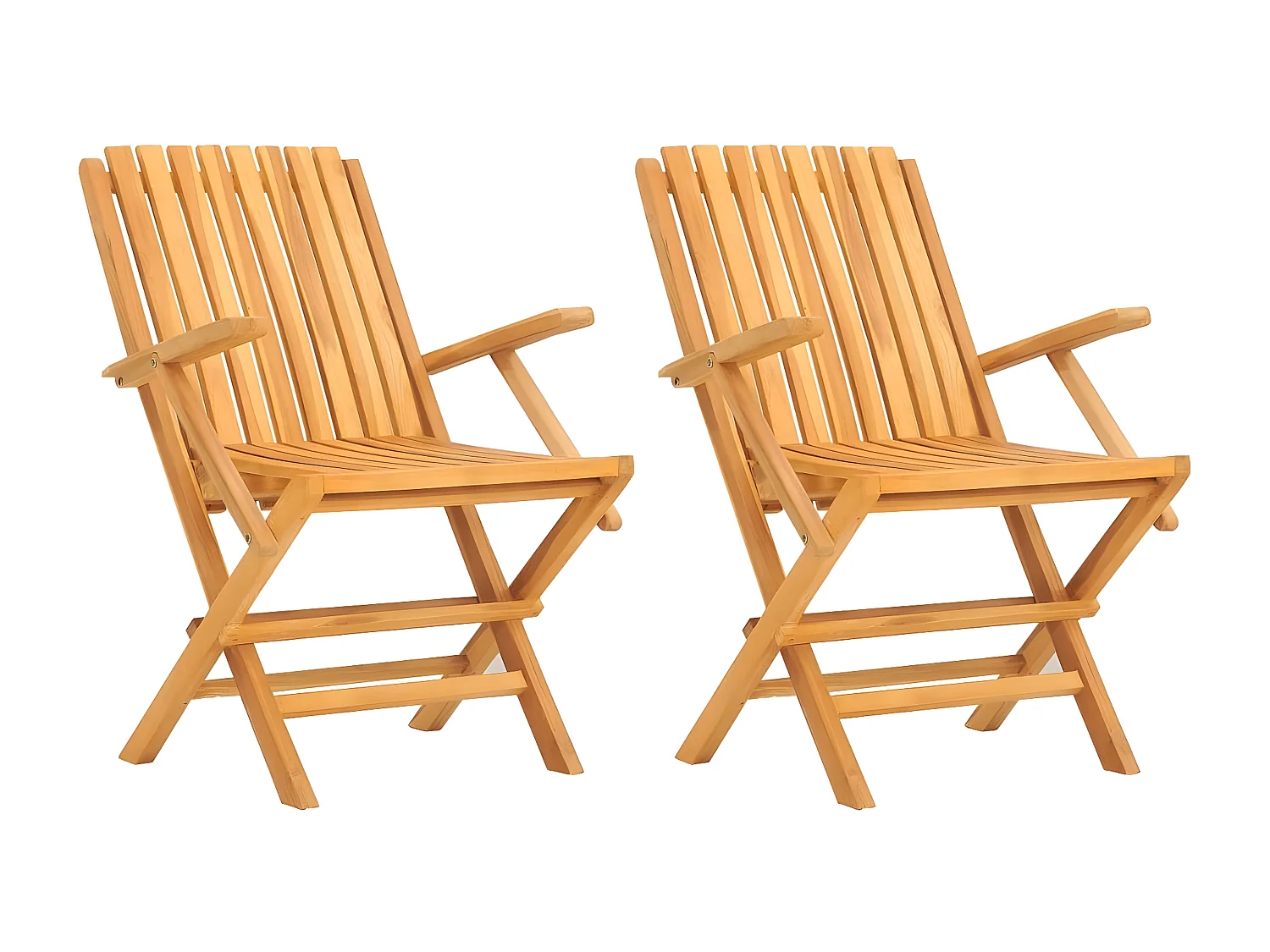 Chaises de jardin pliantes 2 pcs 61x67x90 bois massif teck