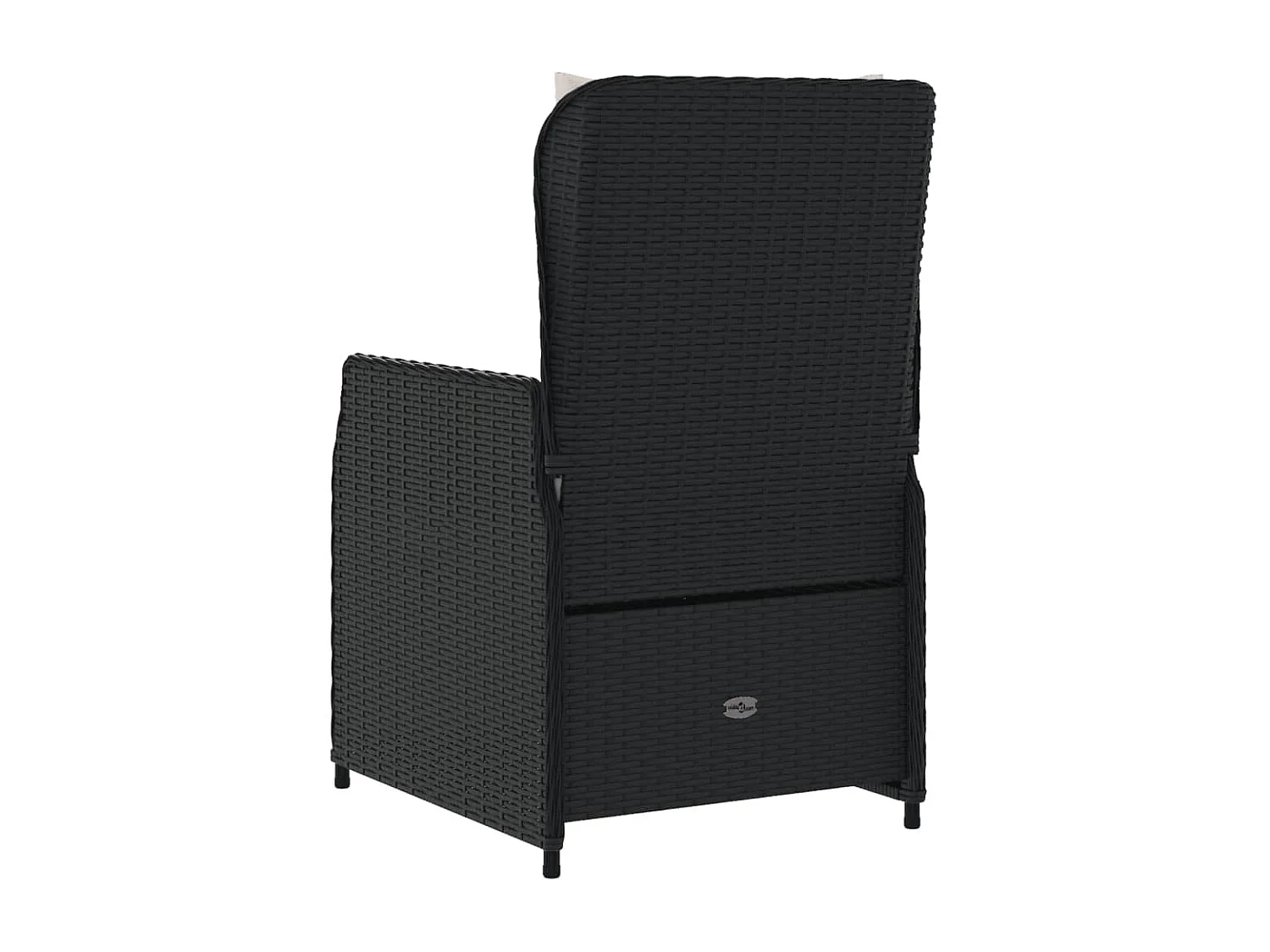 Chaises inclinables de jardin lot de 2 noir résine tressée