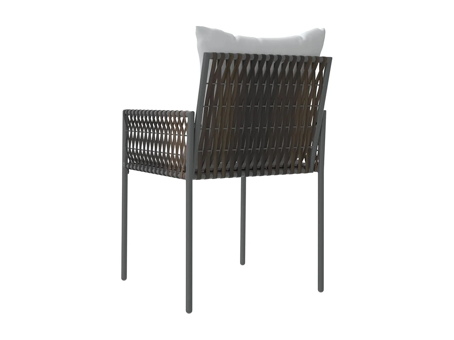 Chaises de jardin et coussins lot de 6 marron 54x61x83 rotin