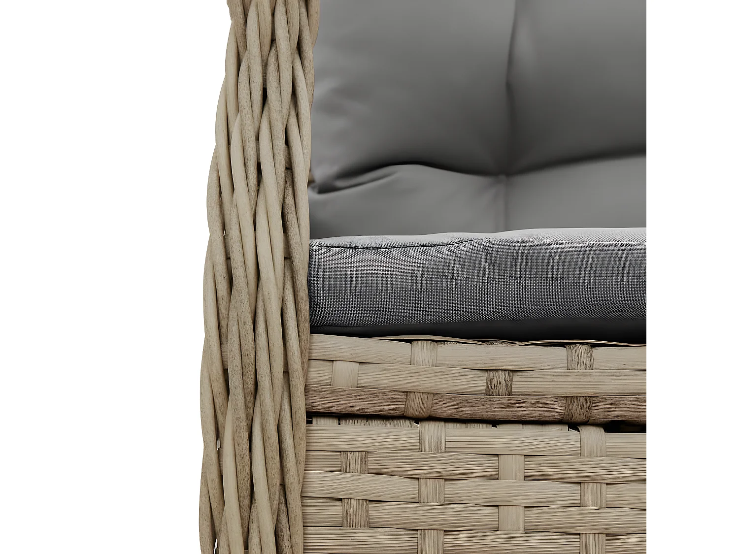 Chaises inclinables de jardin lot de 2 beige résine tressée