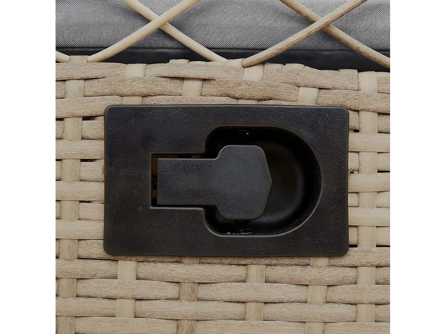 Chaises inclinables de jardin lot de 2 beige résine tressée